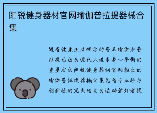 阳锐健身器材官网瑜伽普拉提器械合集